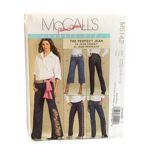 McCalls Classic Fit The Perfect Jean Sewing Pattern M5142 Size 10-16 uncut